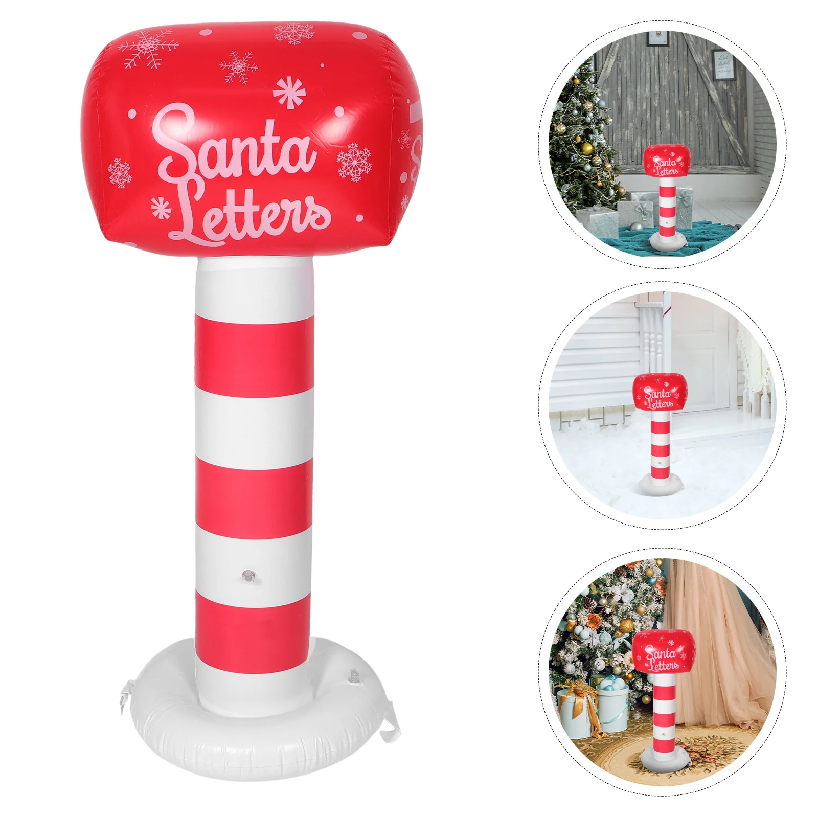 

Inflatable Santa Mailbox 42 Inch Outdoor Holiday Lawn Inflation Standing Christmas Yard Decor Letters to Santa