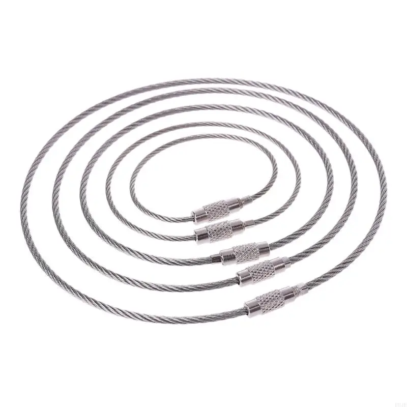 R9JE COURSE COULEUR SILTS MULTIQUE R9JE Câble trou fil en acier inoxydable pour clé Rond