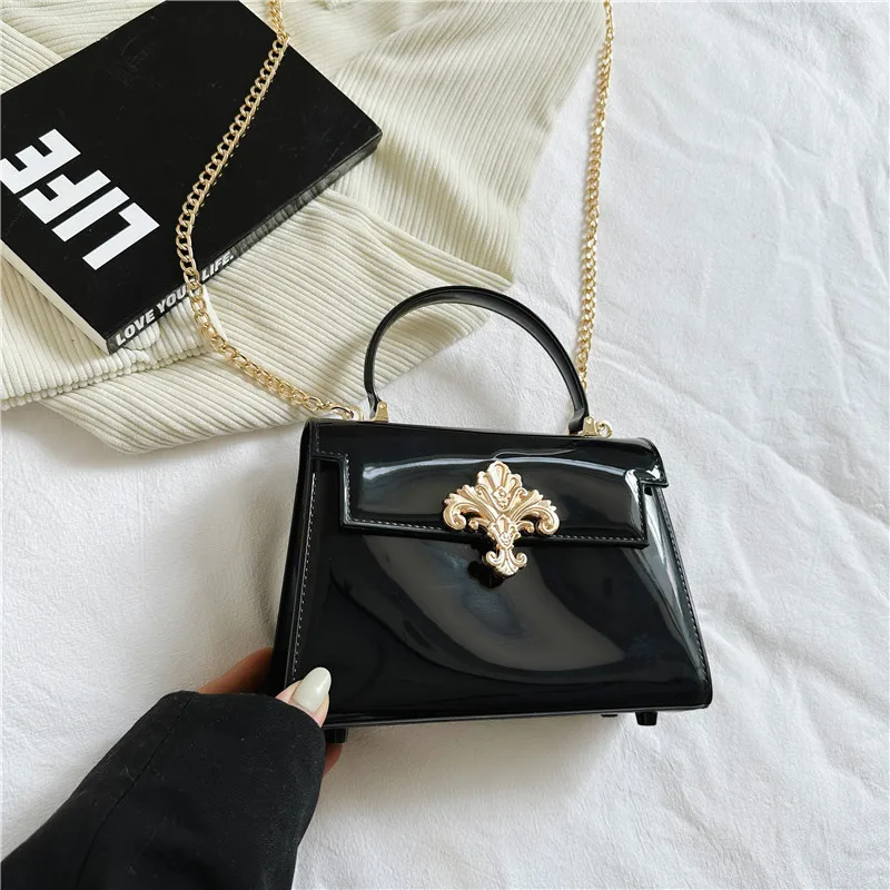 2024 Summer New PVC Macaron Color Bag Women's Bags Jelly Fashion Chain Handbag Messenger Designer Bolsas Para Mujeres Handbag