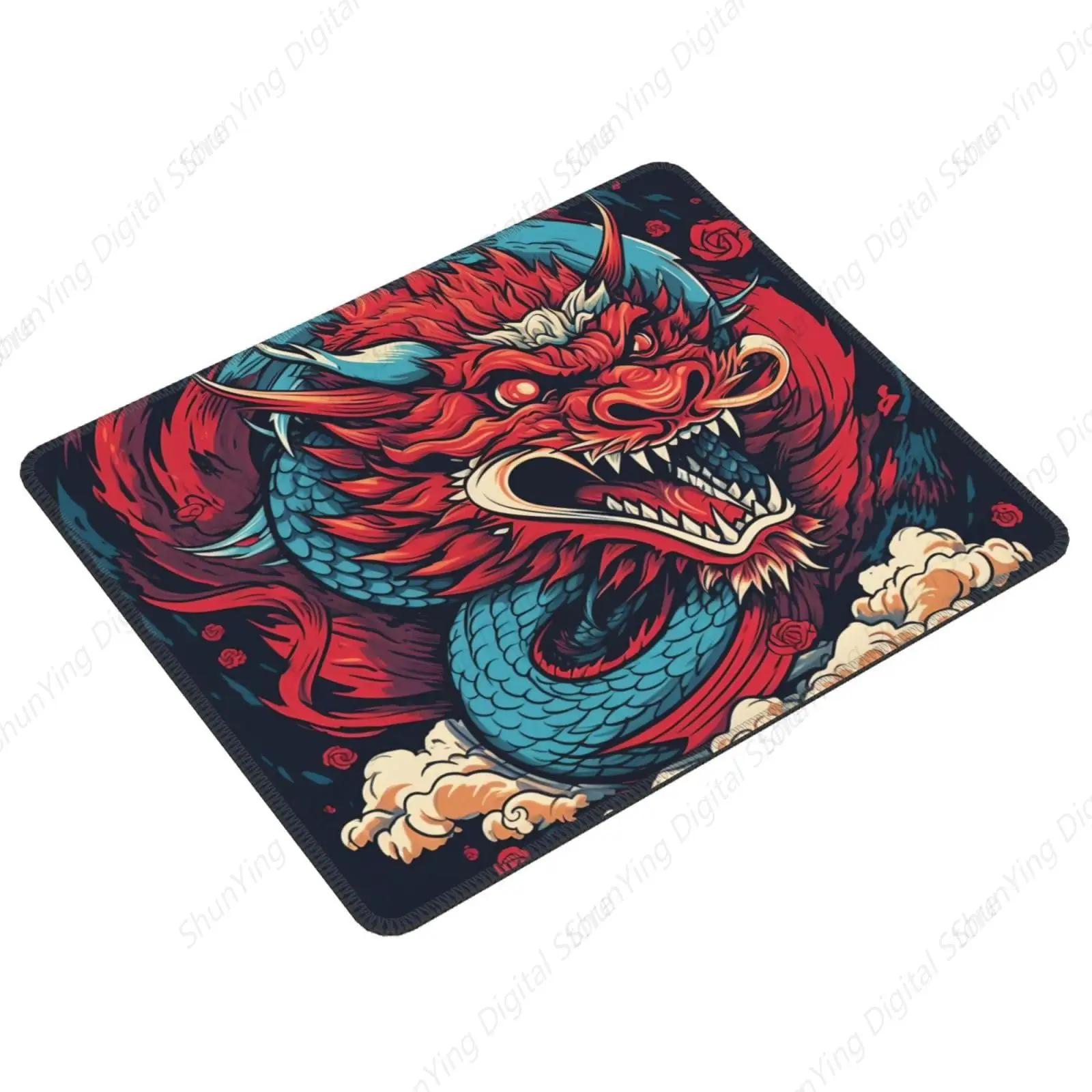 Dragon Punk Pattern Mouse Pad Non Slip Rubber Base Gaming Mouse Pad Suitable For Office Mouse Pads On Computers And Laptops