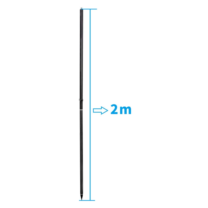 2M 2 Sections GPS Carbon Pole Telescopic Carbon Fiber Prism GPS Pole