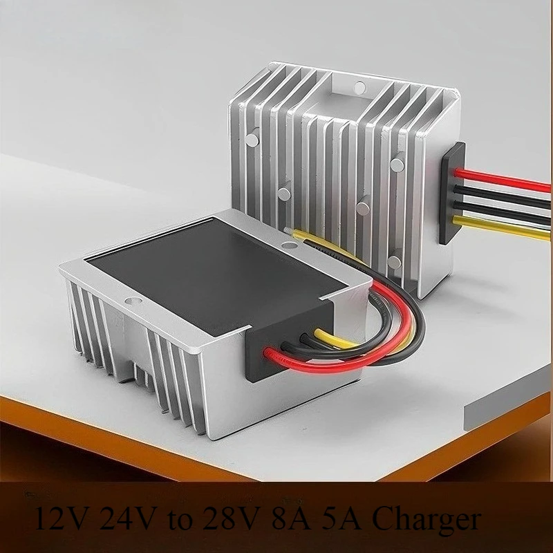 

12V 24V to 28V 8A 5A 10V-36V DC DC Charger used for 24V Lead-acid Battery Dual-battery System Boost-Buck Converter