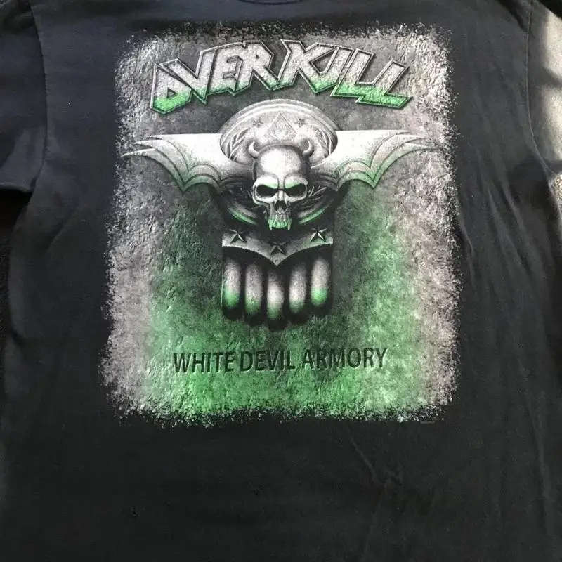 Overkill White Devil Armory Skull Bats T-Shirt