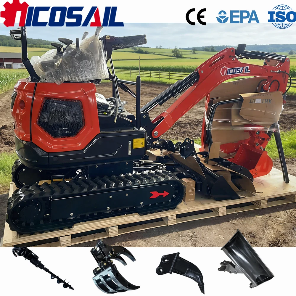 

Custom Mini 1.8 Ton Excavator Euro 5 Engine CE Certified Compact Digger for Construction and Farm Use