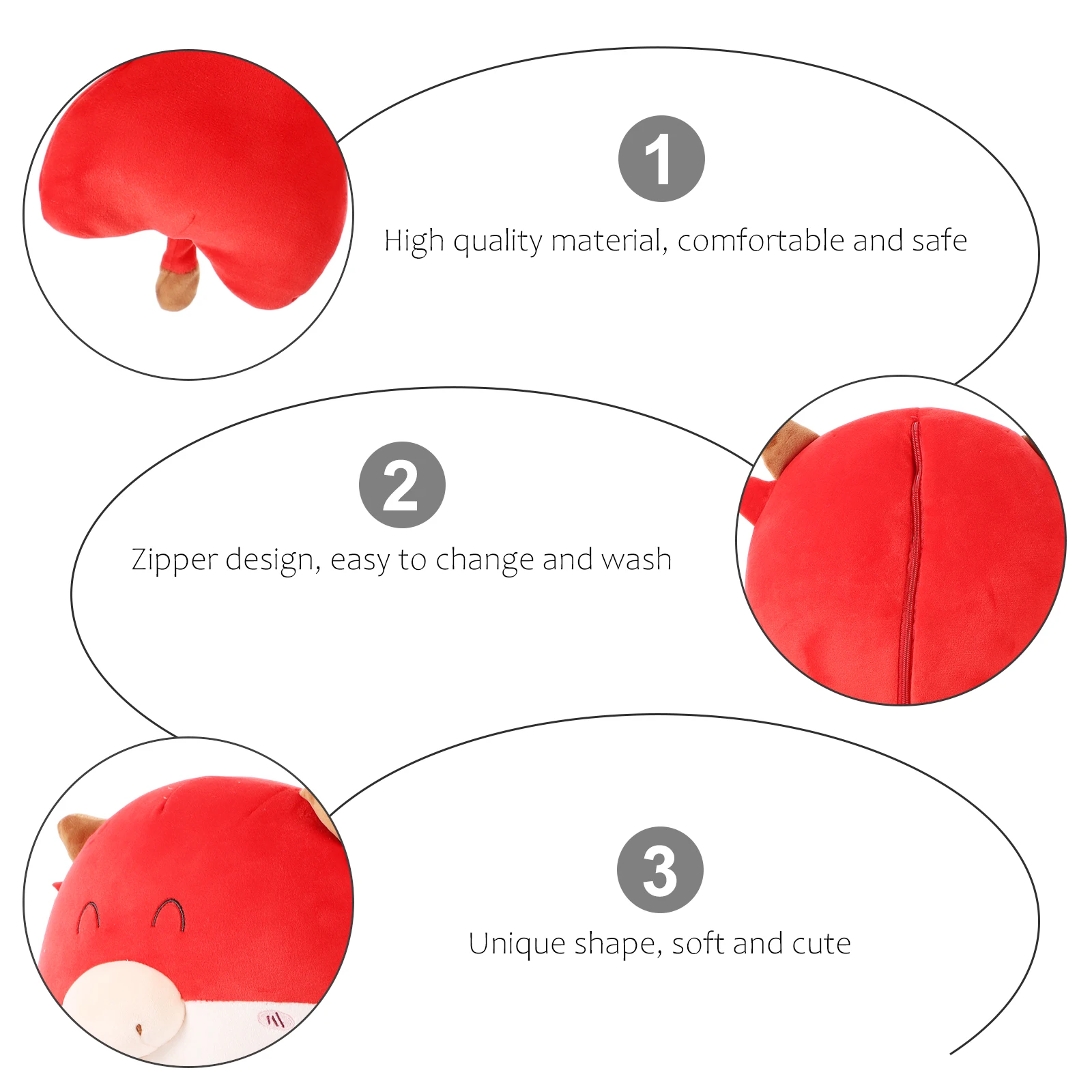 

Cartoon U-Shaped Travel Soft Neck Cushion For Airplane Car Comfortable Support Ox Year Design Polystyrene Pillow Head