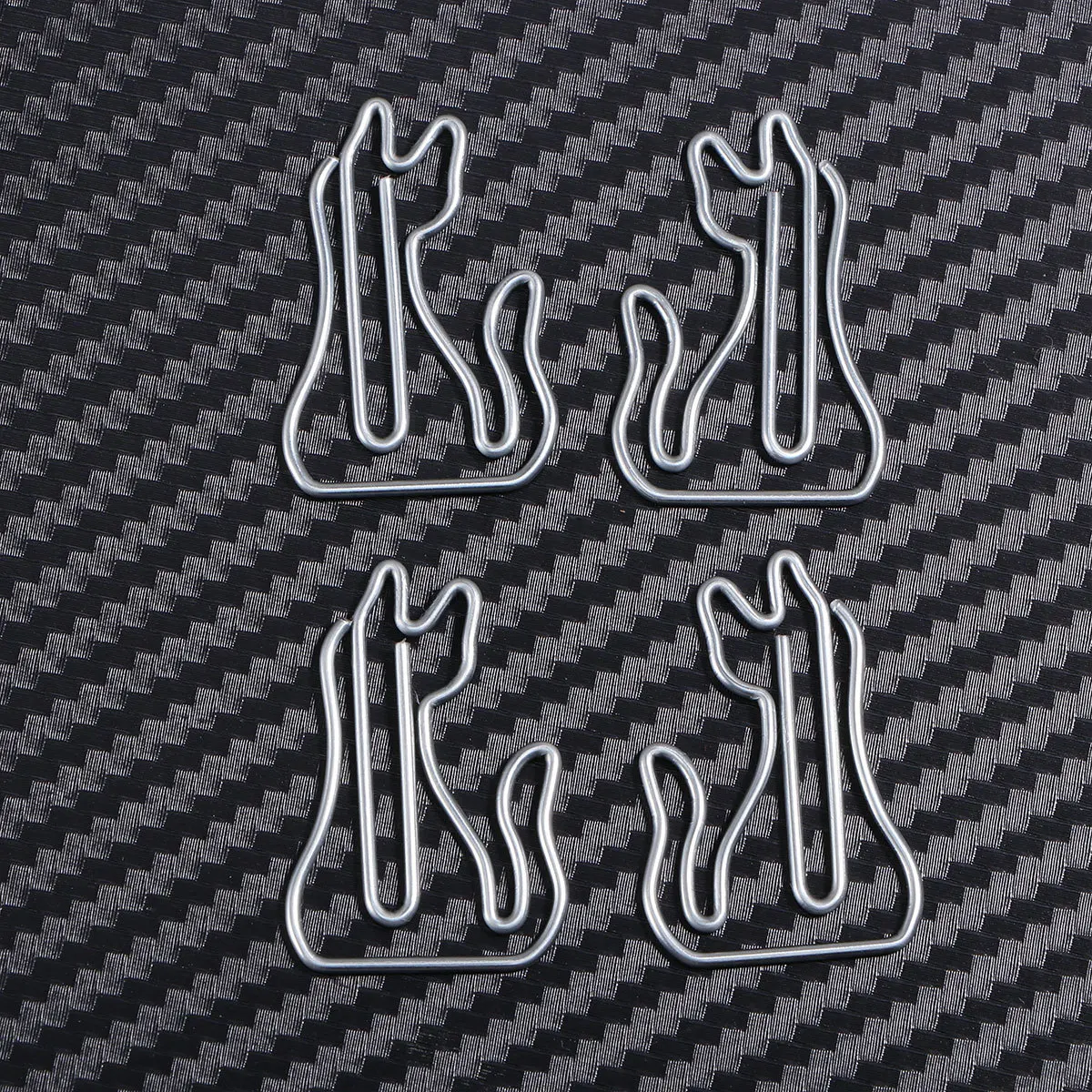 

30Pcs Silver Cat Shaped Paper Clips Metal Document Fasteners Cute Office Supplies for Home School Work Stationery Organizer