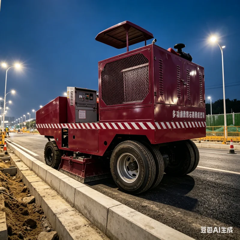 High Precision Curb Slipform Paver For Golf Course Roadside Kerbing Professional Concrete Gutter Casting Machine Construction