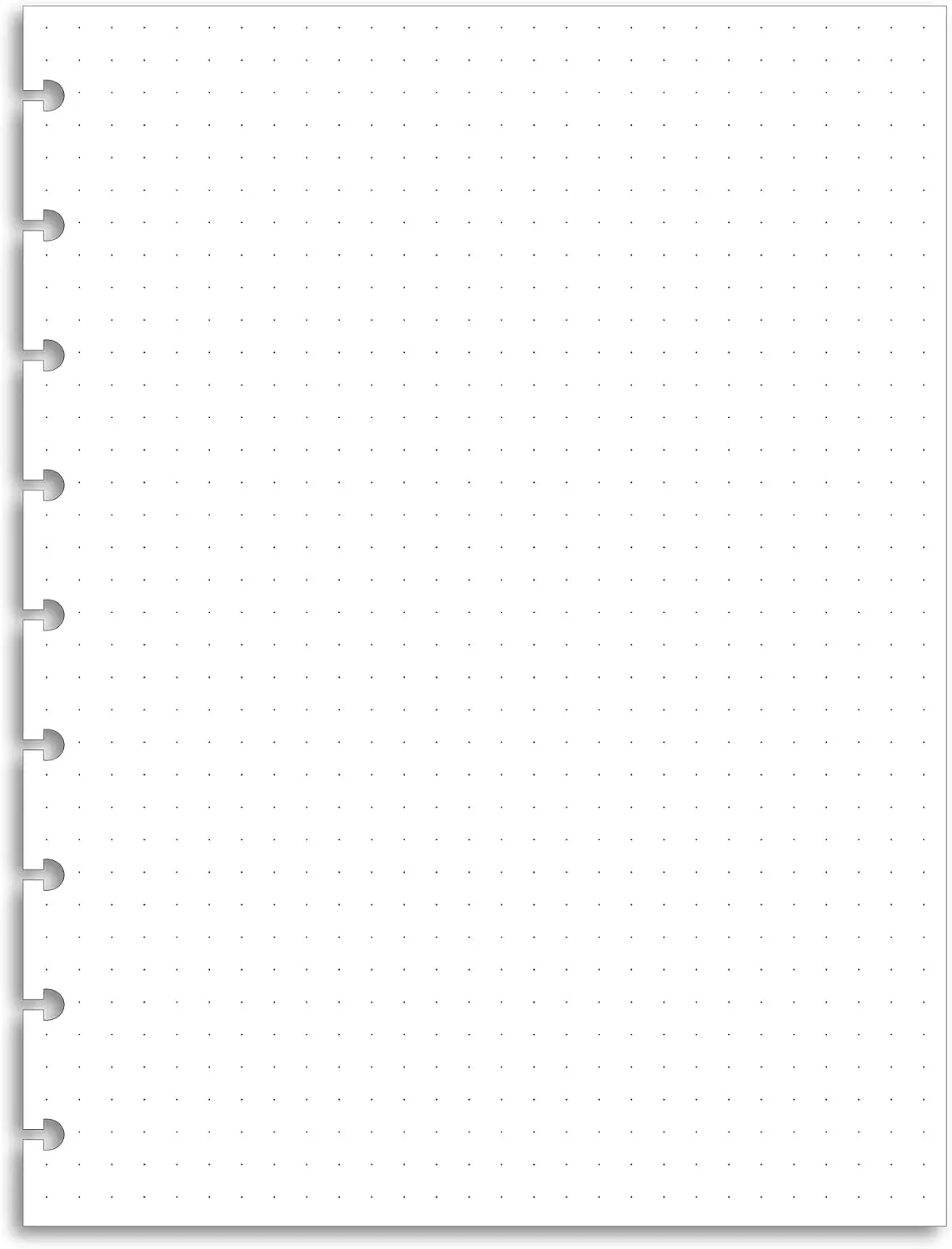 

Discbound Paper Refills, Dot Grid, 120gsm Heavyweight, 7x9.25in, 50 Sheets for Happy Planner