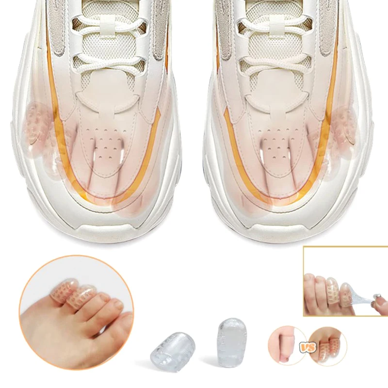 10 PCs Foot Care Tool Anti-Friction Toe Separators Toe Protector Soft Silicone Breathable Foot Corns Blisters Toe Cap Cover