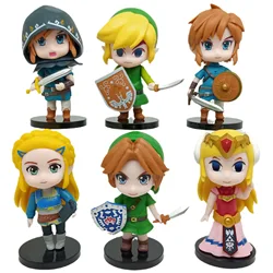 The Legend of Zelda 6 Pcs/Set 10cm Q Version Link Princess Zelda Figure Game Decoration Anime Ornaments Model Collection Dolls