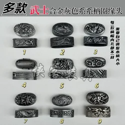 Japanese Katana Sword Accessories Alloy Fuchi Kashira for Katana Tachi Tanto Wakizashi Ninjia