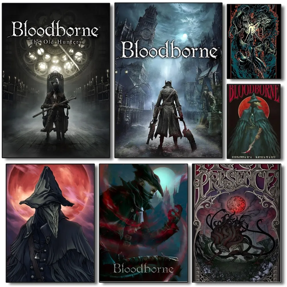 1PC Bloodborne Classic Game Poster Paper Print Home Living Room Bedroom Entrance Bar Restaurant Cafe Art Painting Decoration