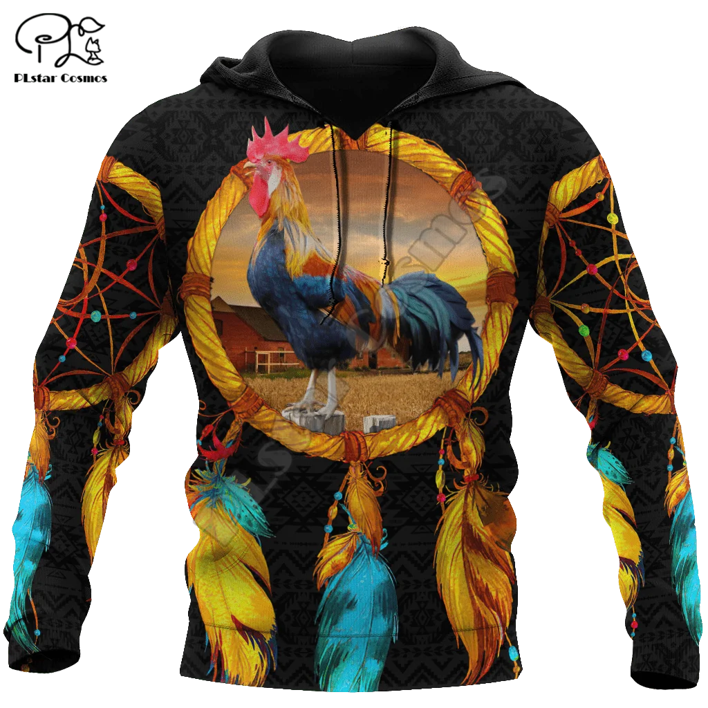 

PLstar Cosmos Beautiful Rooster с 3D принтом, новинка 2022, модные толстовки с капюшоном на молнии для мужчин/женщин, повседневная уличная одежда R06
