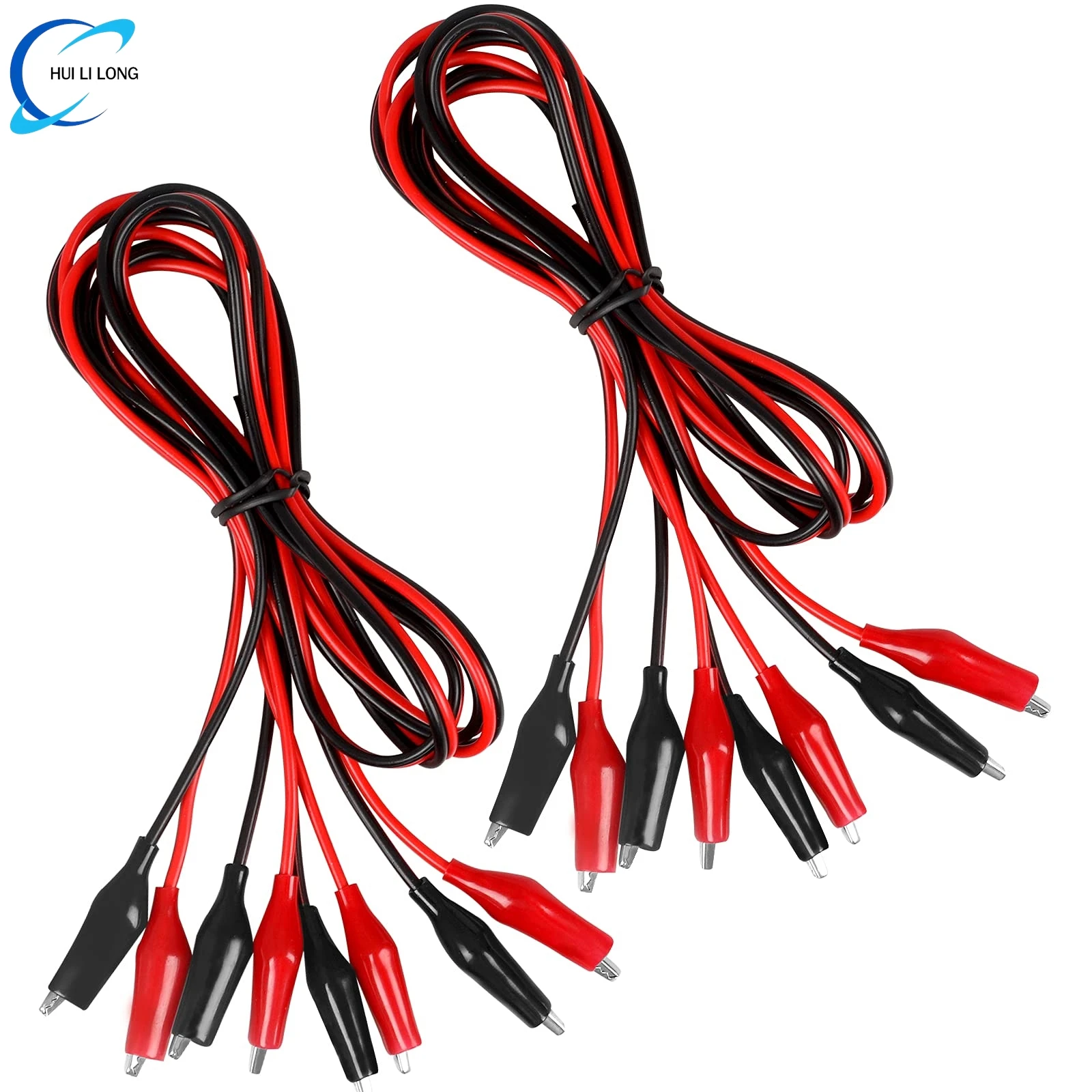 1M Alligator Clips Electrical,Insulated Test Leads with Alligator Clips,Double-ended Jumper Wires for Electrical Testing