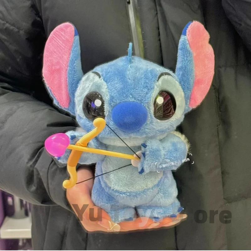 

2024 Disney Figure Lilo & Stitch Secret Action Themed Cute Cartoon Desktop Decoration Stitch Hand Character Valentine's Day Gif