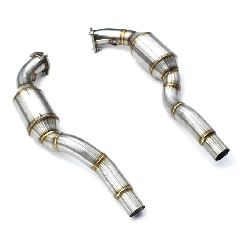 Head Section High flow Pipes Exhaust Pipes branch downpipe Exhaust Pipe with catalyst for PORSCHE 911 (997.1/997.2) 3.8