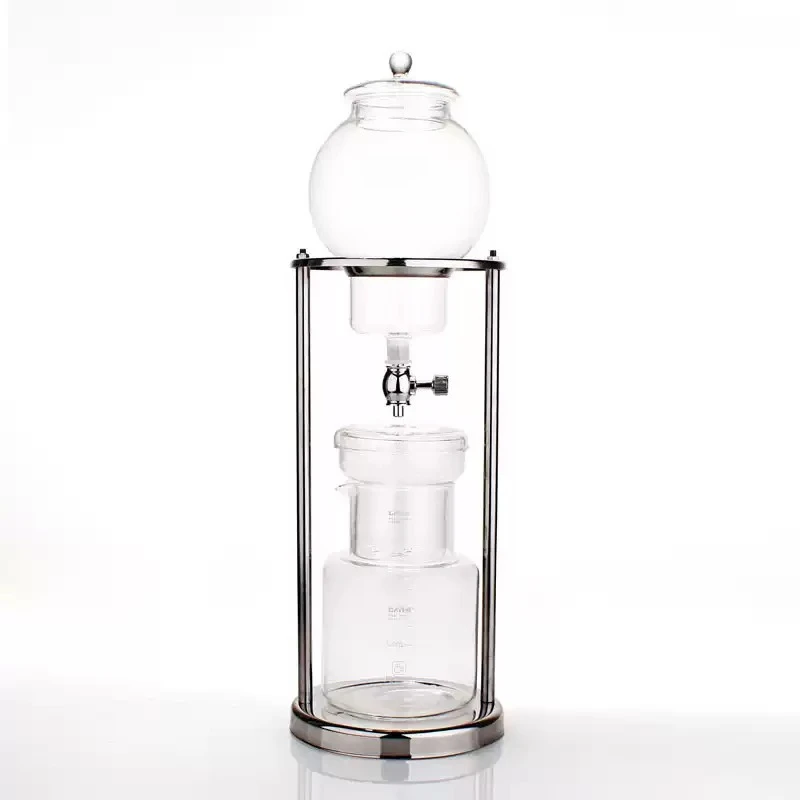 Japanese‑Style Iced Drip Coffee Pot, Stainless Steel Cold Drip Brewer, 5‑8 Cup /10 Cup Cold Brew Pot
