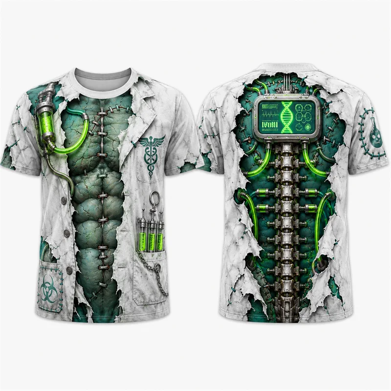 All Over Print Halloween Zombie Tshirt Men Undead Horror 3D Graphic Short Sleeve Crew Neck Club Party Funny Cosplay Tops Costume