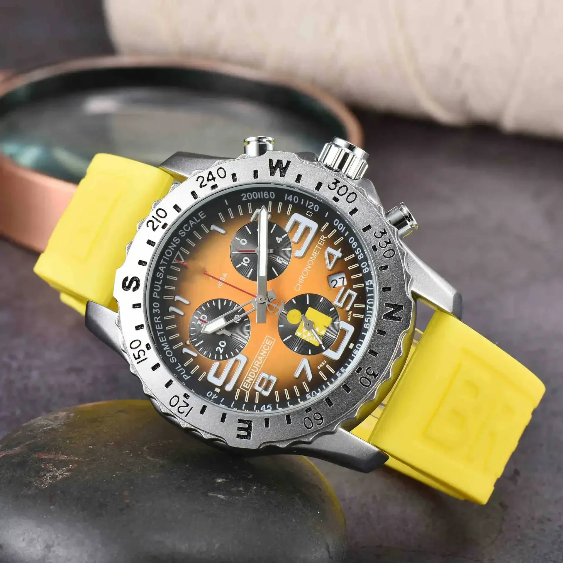 Luxe zakelijk chronograafhorloge voor heren - multifunctioneel quartz, duurzame datum AAA+-kwaliteit, professionele stijl