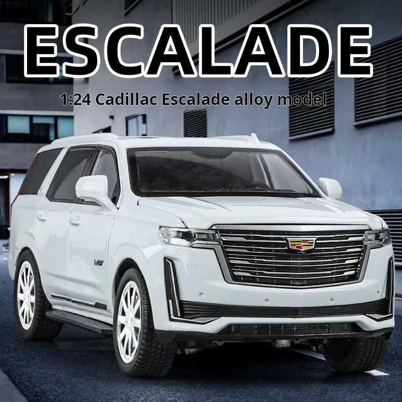 

1:24 Large Size Alloy Cadillac Escalade Model Simulated SUV Off-Road Vehicle Light & Sound Collection & Desktop Ornament