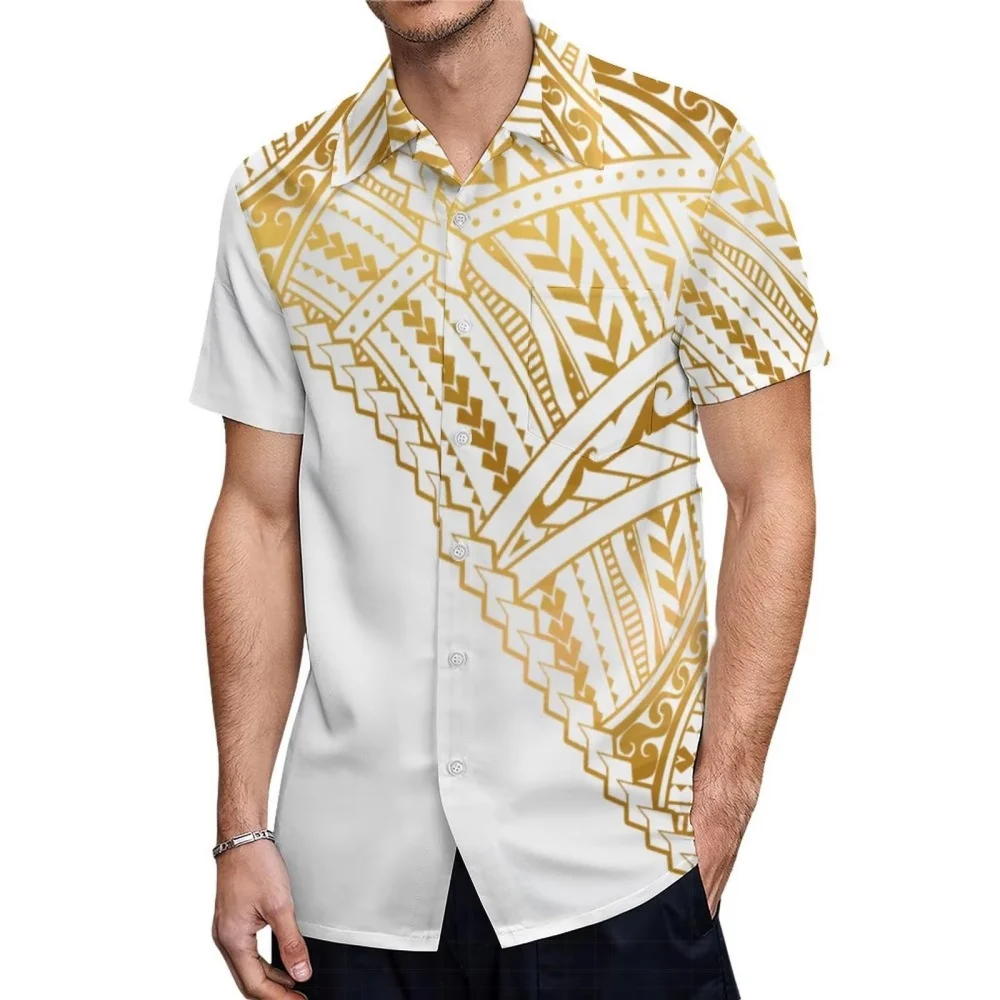 

Men's Short Sleeve Shirt 2025 Fashionable Printed Collar Single-Breasted Cardigan Comfortable Casual Men's Clothing