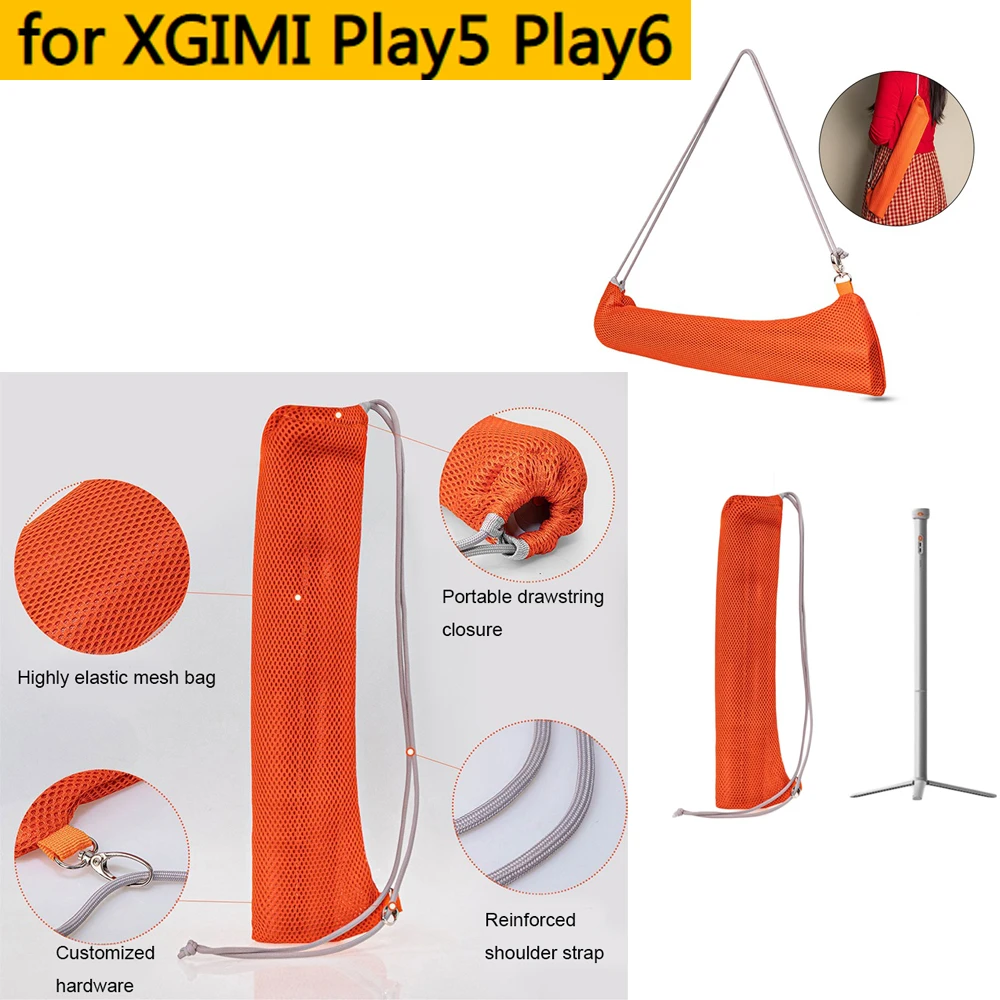 

Portable Bag for XGIMI Play5 Play6 Projector Battery Stand Mesh Pouch 5 6Battery Holder Travel Carrying Case With Shoulder Strap