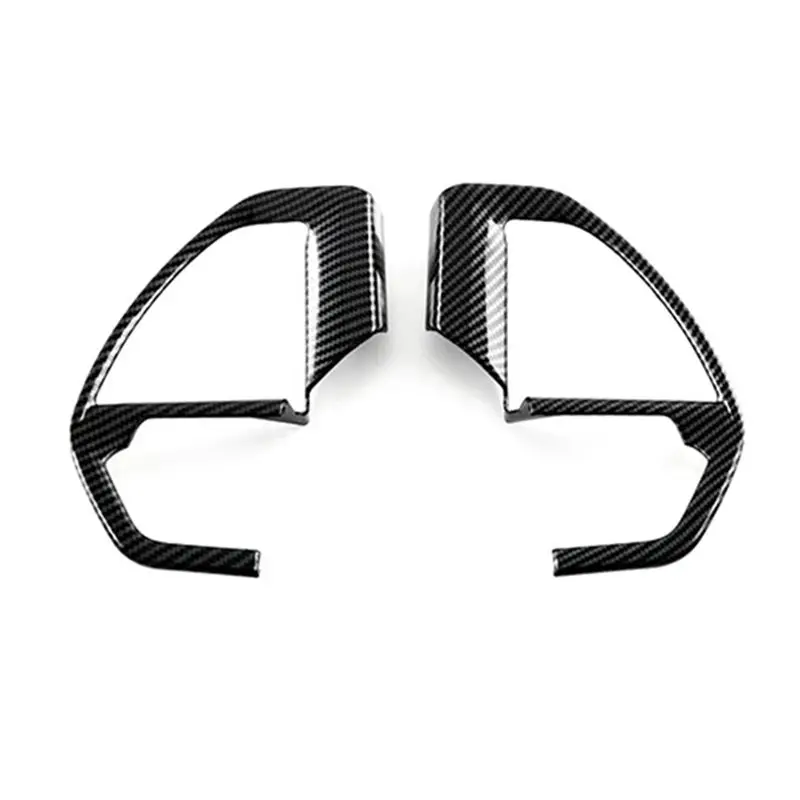 عملي ألياف الكربون نمط عجلة توجيه سيارة الترتر إطار الزخرفية زر الكسوة التصحيح الداخلي لتويوتا 2022-2023