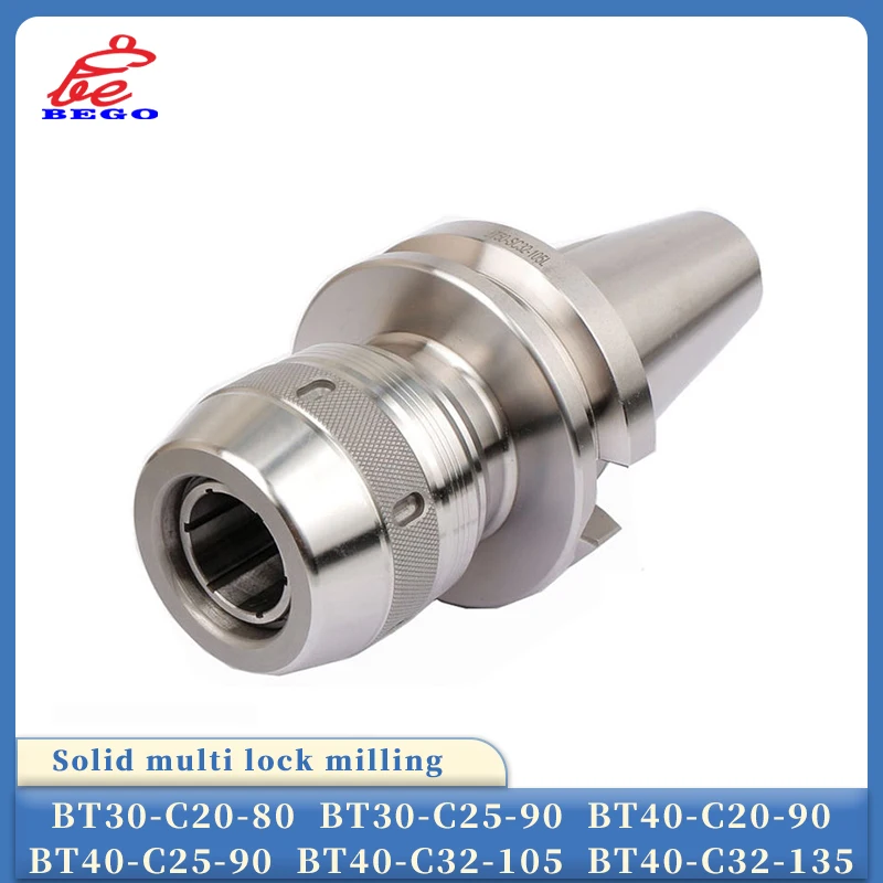 

BT30 BT40 BT50 C32 C40 Power Milling Chuck Power Chuck Bracket C-type End Mill Shank Solid Multi Lock Milling