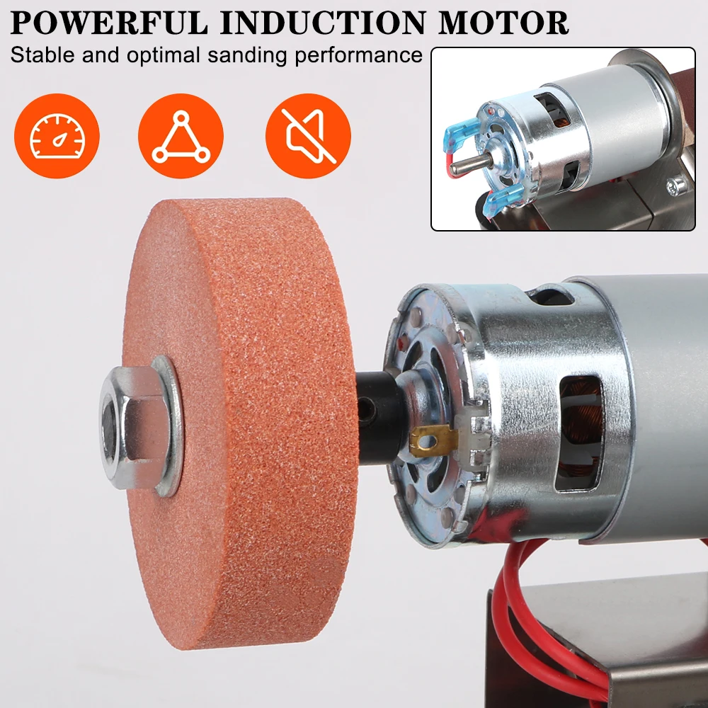 

Electric Sanding Polishing Grinding Machine Belt Sander Mini Electric Sharpener EU plug 7 Variable Speed Grinding machine