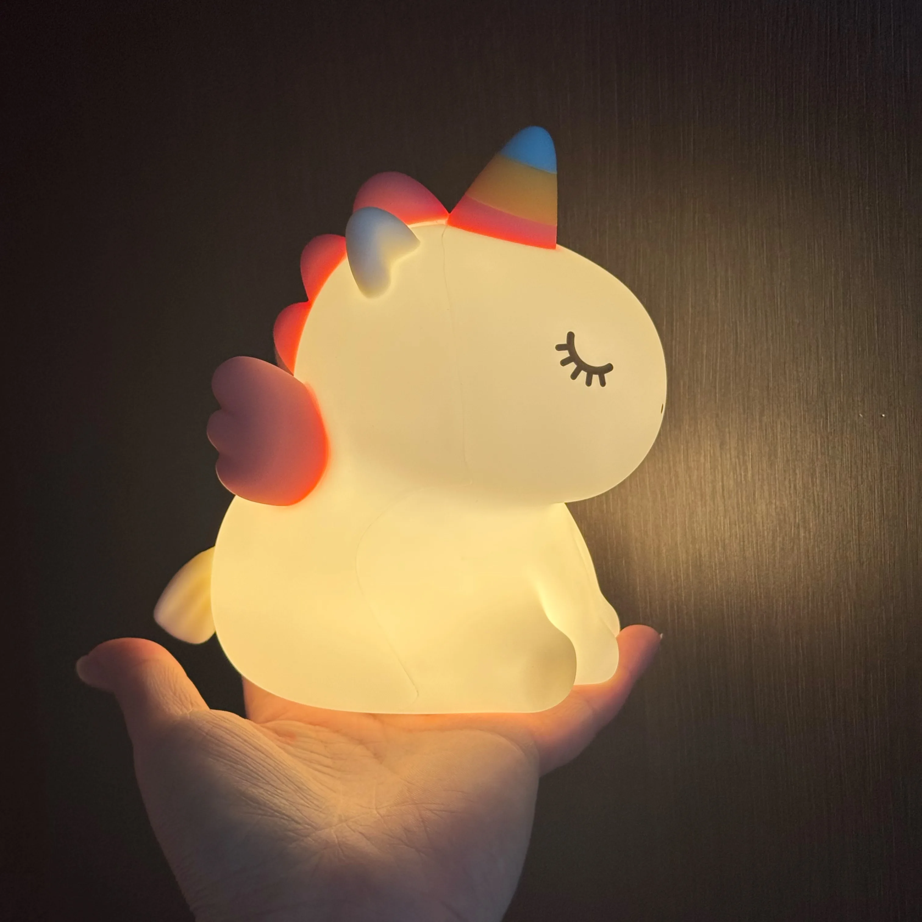 Unicorn Silicone Tap Night Light A007 Cute Rechargeable LED Touch Lamp 3 Brightness Levels Sleep Timer Bedside Kids Gift