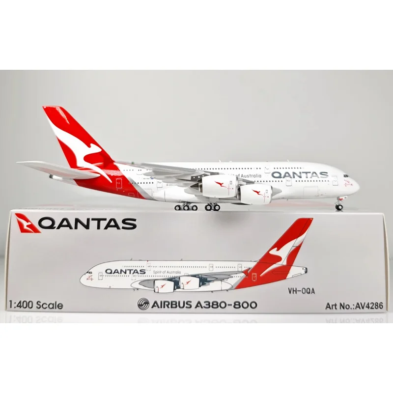 دييكاست 1/400 مقياس AV4286 Qandas A380-800 VH-OQA سبيكة نموذج طائرة لعبة تحصيل حلية الديكور