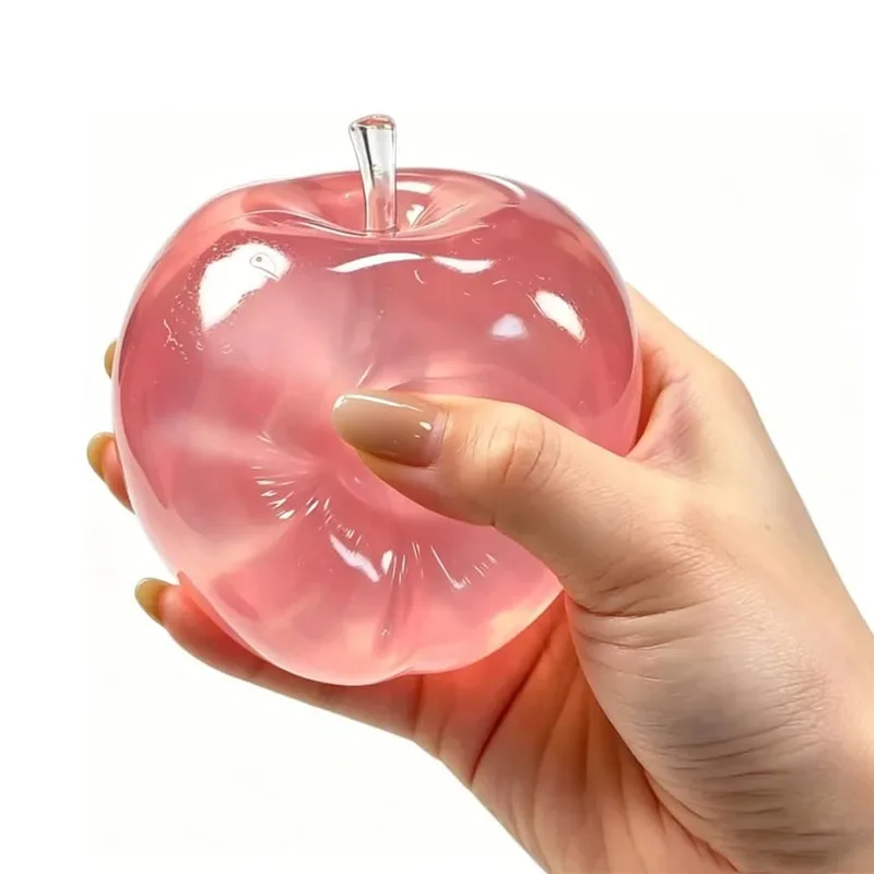 Red Pink Green Apple Squishy Stress Balls Soft Slow Rising Squeeze Toys Sensory Fidget ADHD Autism Anxiety Relief Gifts