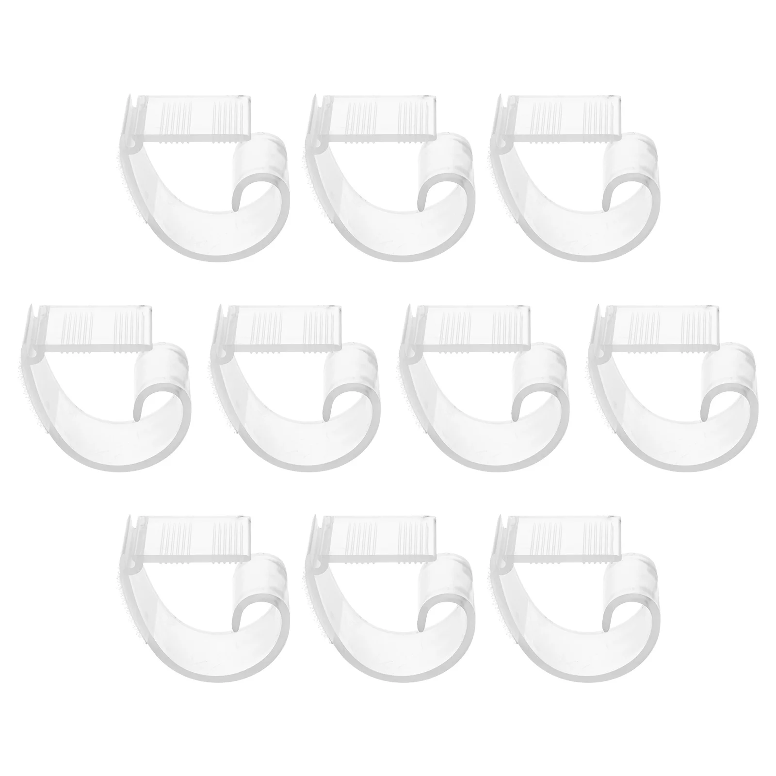 10pcs Table Cloth Clips Transparent Plastic Fixing Clamps Waterproof Rust-Resistant For Outdoor Tables Wedding Party Picnic
