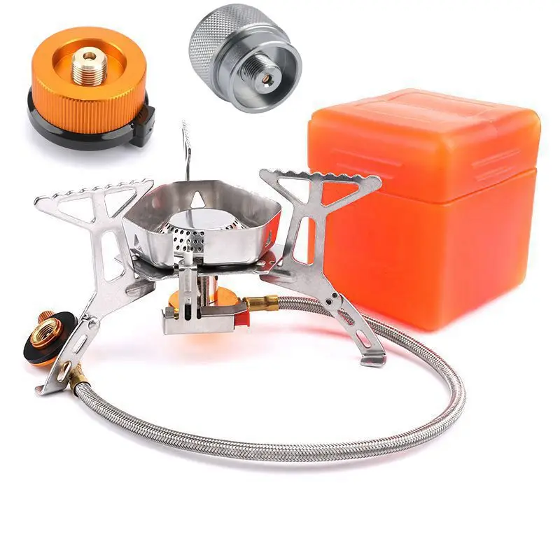 0 95m Braided Metal Stove Gas Hose Outdoor Extension Pipe Camping Equipment Picnic Adaptor Line Fuel Connector Tube