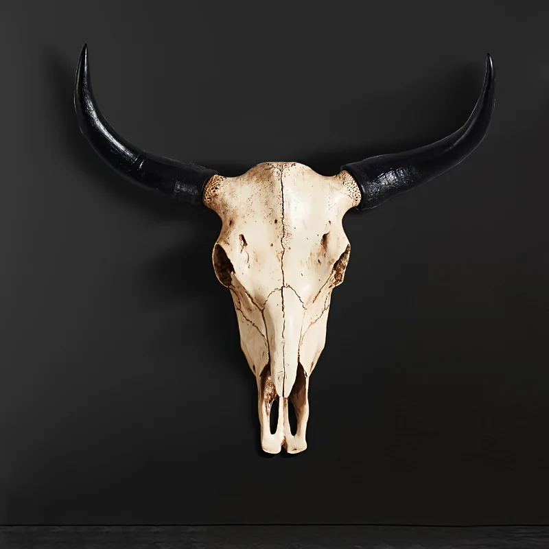 Creative Simulation Cow Head Bone Wall Hanging Decor Living Room Bedroom Bar Counter Background Wall Ornament Home Decoration