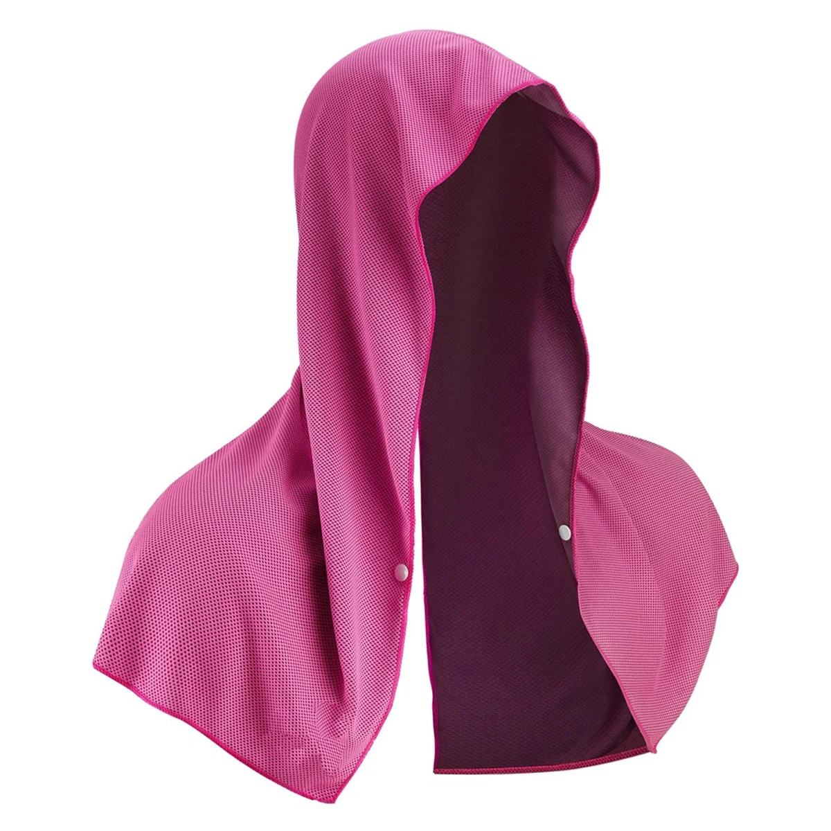 Cooling Hoodie Towel,Cooling Towels for Neck and Face,for Sauna Yoga Camping Workout Rose Red