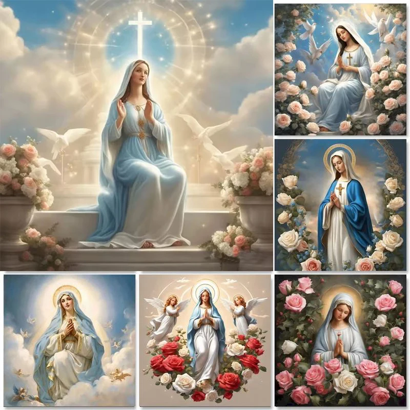 

GATYZTORY Diamond Embroidery Religion DIY Mosaic Jesus Acrylic Craft Supplies Painting Man Portrait New Arrival Decor For Home