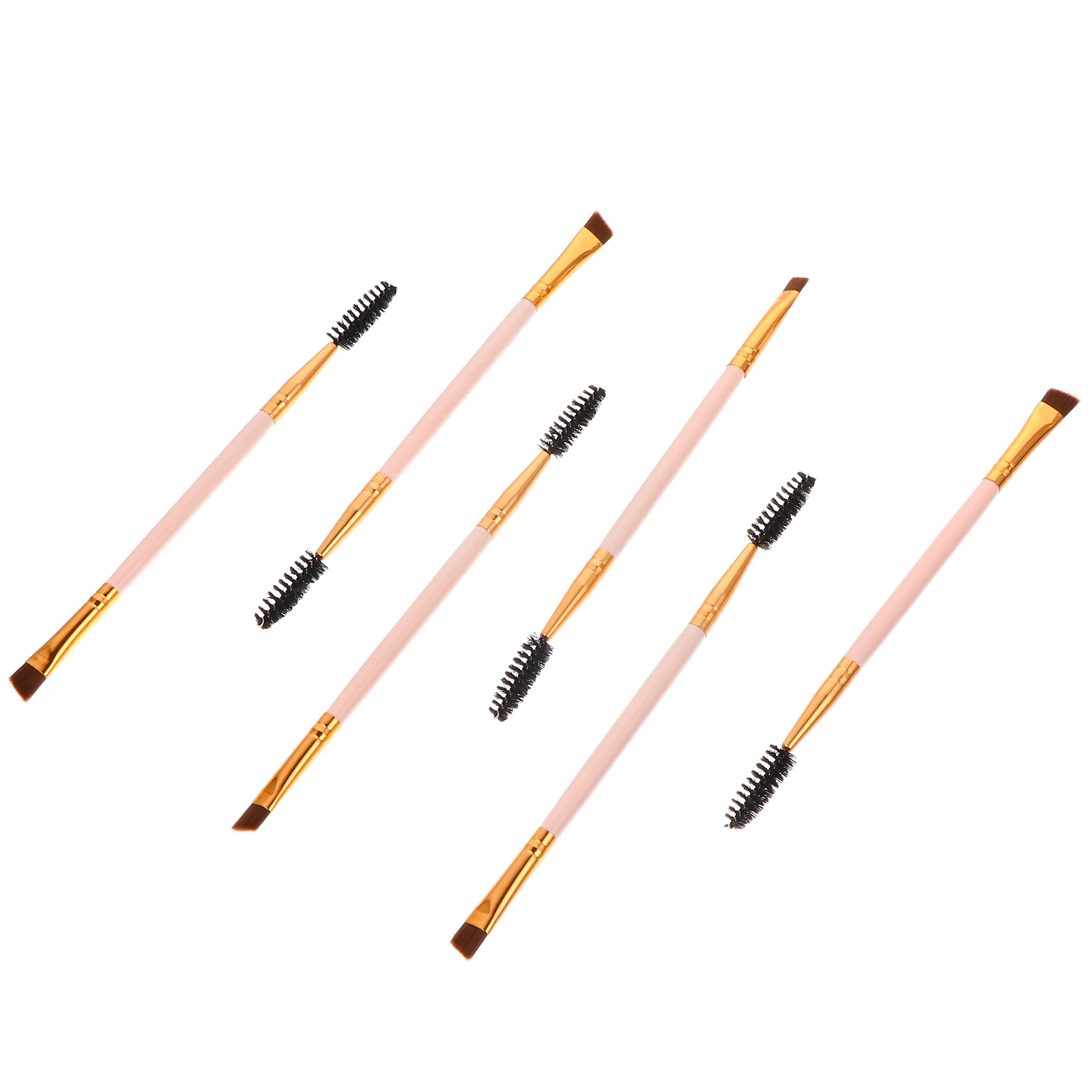 

6 Pcs Eye Brushes Eyebrow Mascara Double Ended Lash Curling Professional Angled