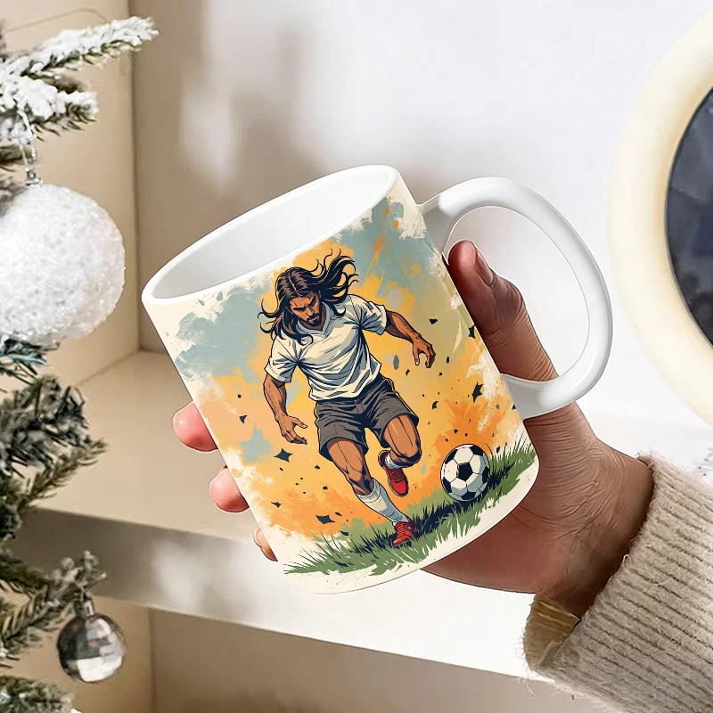 Soccer Star in Action Artistic Tribute to the Sport Mug with a bottle opener function of 2026 Major Football Event