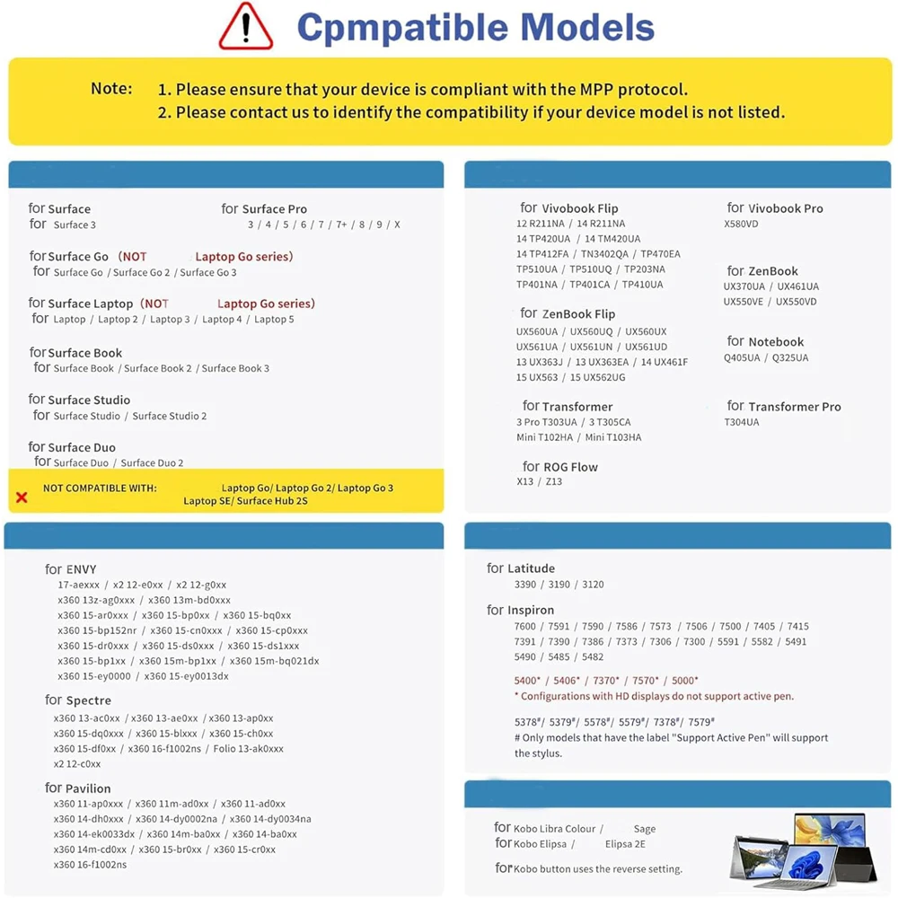 

Slim Pen 2 for Surface with 4096 Pressure, Palm Rejection,Graphite Nib,for Surface Pro 12/11/10/9/8/7/6/5/4/3/X
