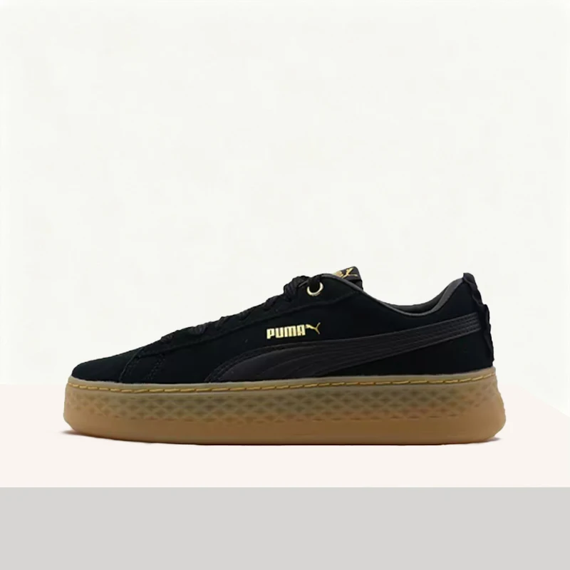 

Puma Smash Platform: стильные, универсальные, удобные, мягкие, прочные, легкие женские кроссовки с низким верхом – черные 366928-01
