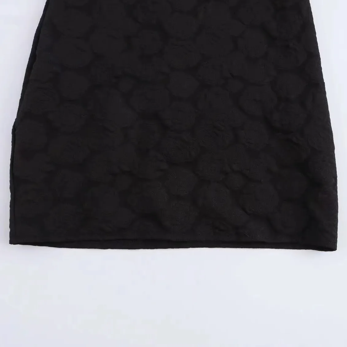 JNLEAOG 가을 신상 여성 드레스 컬러 블록 나비 매듭 장식 버블 슬리브 요정 스커트 반팔 라운드 넥