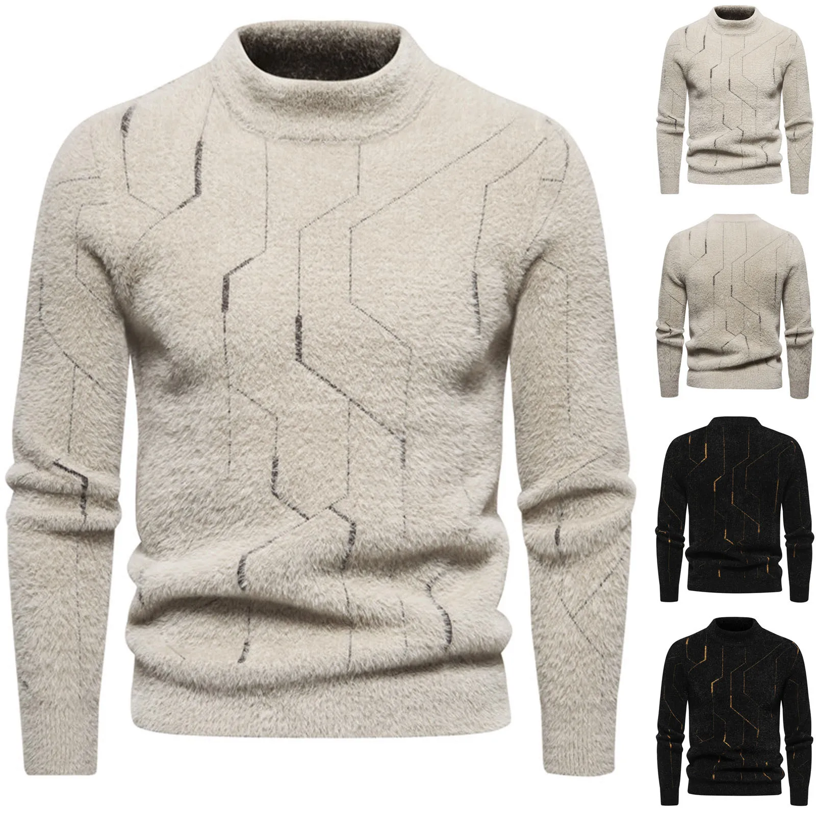 2023 nuovo maglione pullover da uomo caldo per l'autunno e l'inverno con maglione classico Casual da uomo in tinta unita e materiale morbido