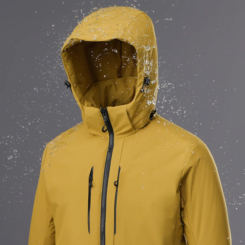 LNGXO Mantel Musim Dingin Wanita Pria Jaket Bulu Hangat Tahan Air Tahan Angin Uniseks Mendaki Berkemah Ski Mendaki Jaket