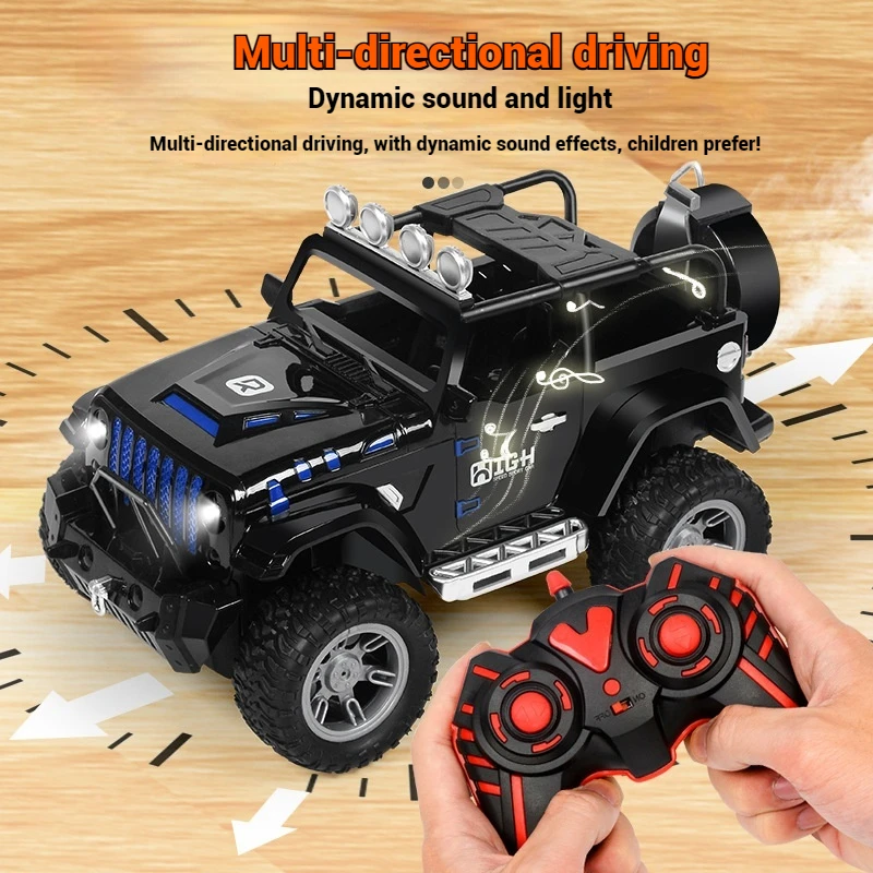 New Remote Control Car 2.4g Off-Road Jeep Toy Drop Resistant Crash Resistant 4wd Climbing Car Model Car Stunt Car Toy Car Rc