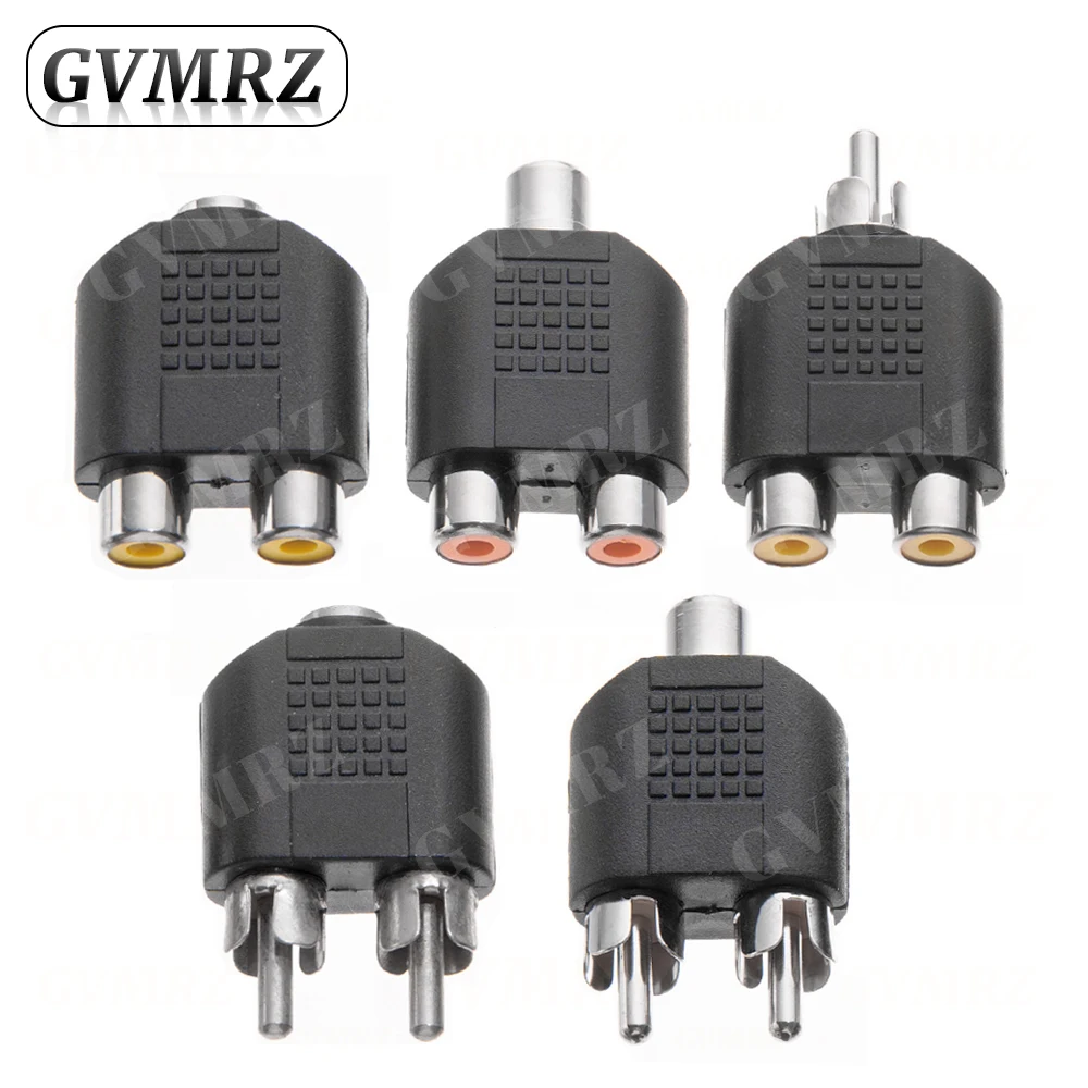 

1PCS RCA Female Socket Turn 3.5MM Stereo Plug Audio Adapter 6.3MM Stereo Plug To RCA Socket 2 in 1 Stereo Connector