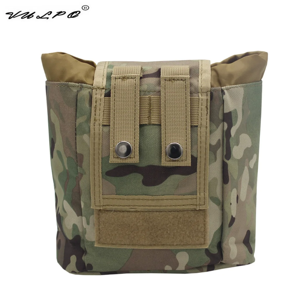 VULPO Tactical Molle Magazine Dump Pouch Folding Ammo Drop Pouch Recycling Bag Hunting Airsoft Waist Pouch