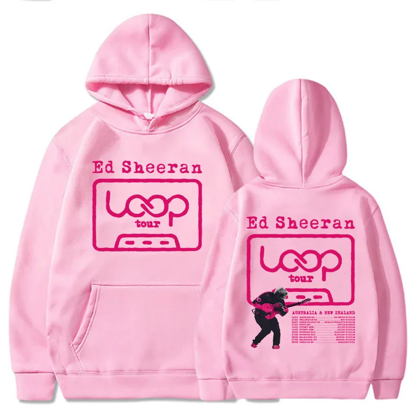 Felpe con cappuccio Ed Sheeran Loop Tour Felpe con cappuccio autunno/inverno moda per uomo Felpa con cappuccio stampata streetwear unisex casual a maniche lunghe