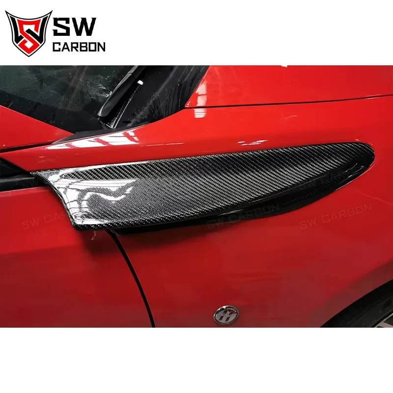 Carbon Fiber TRD Style Front Fender Trim for Toyota GT86 BRZ ZN6 ZD6  Front Bumper Side Fender Air Fins Body Kit