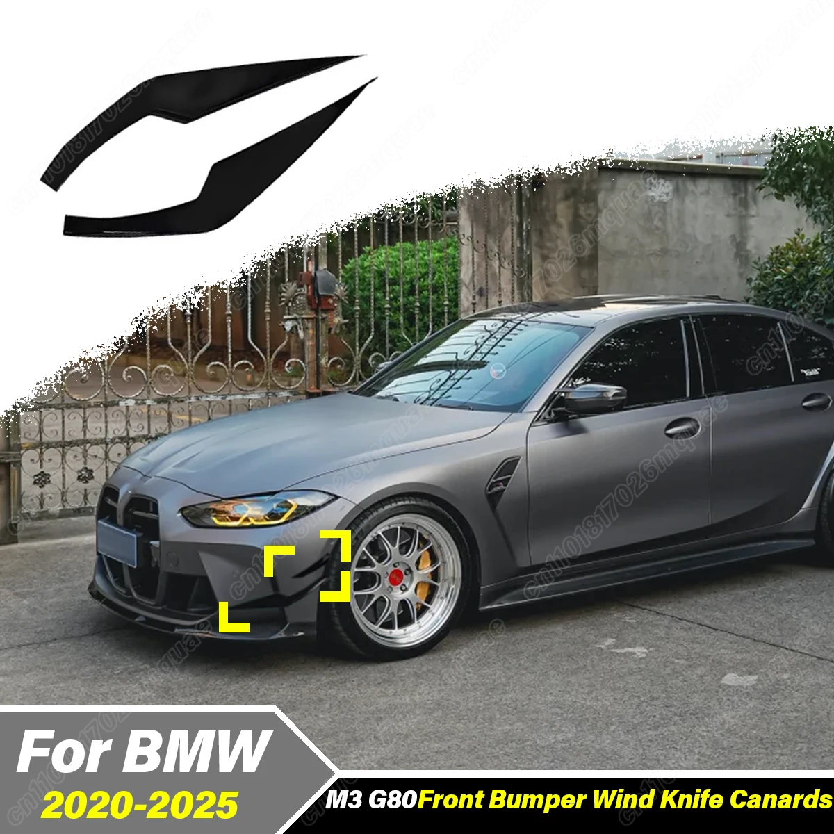 

For BMW M3 G80 2020 2021 2022 2023 2024 2025 Automobile Front Bumper Spoiler Front Side Ventilation Hole Decoration Accessories